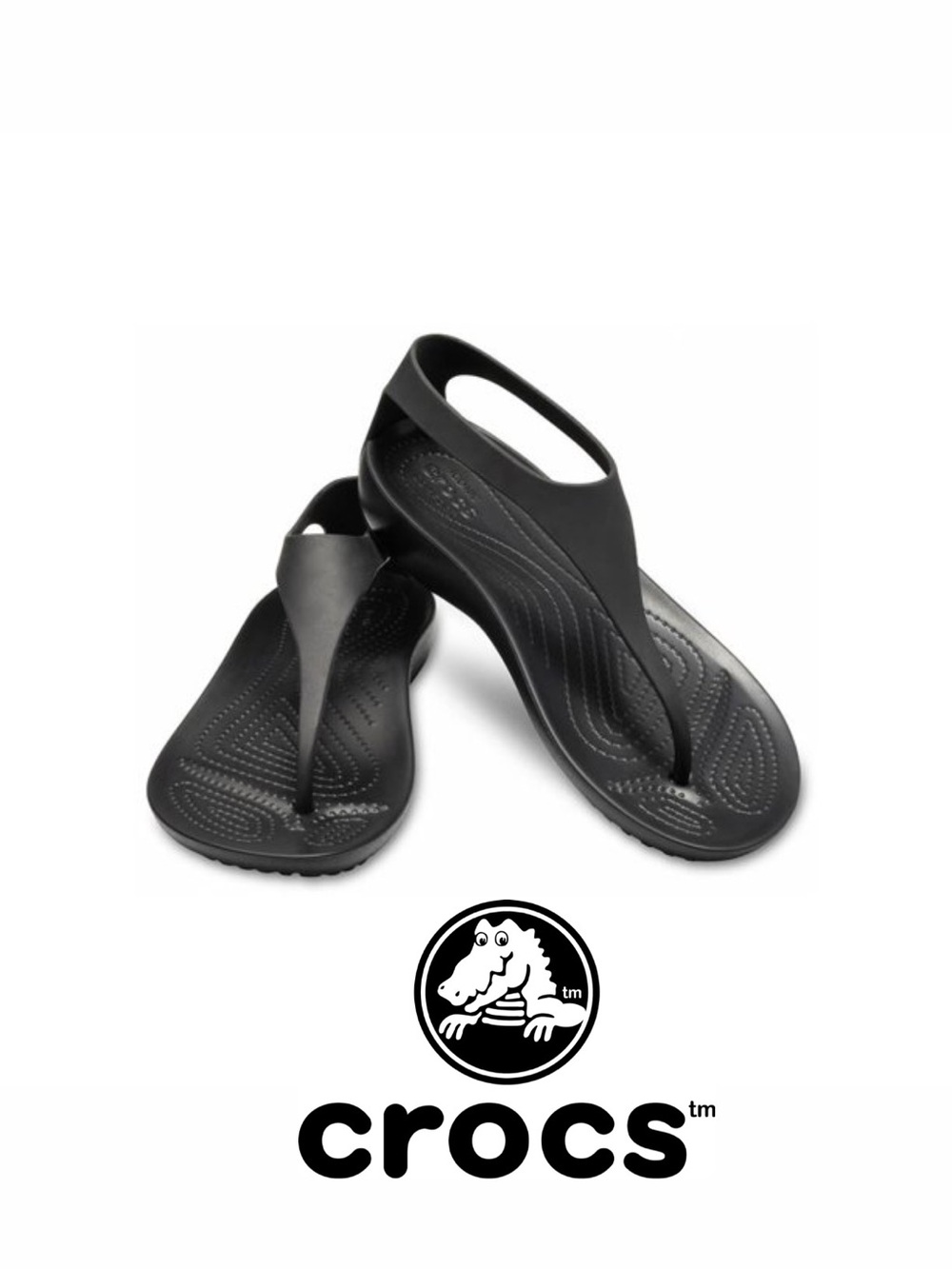 CROCS Women's Serena Flip Flop - Black - Women’s size 10 US